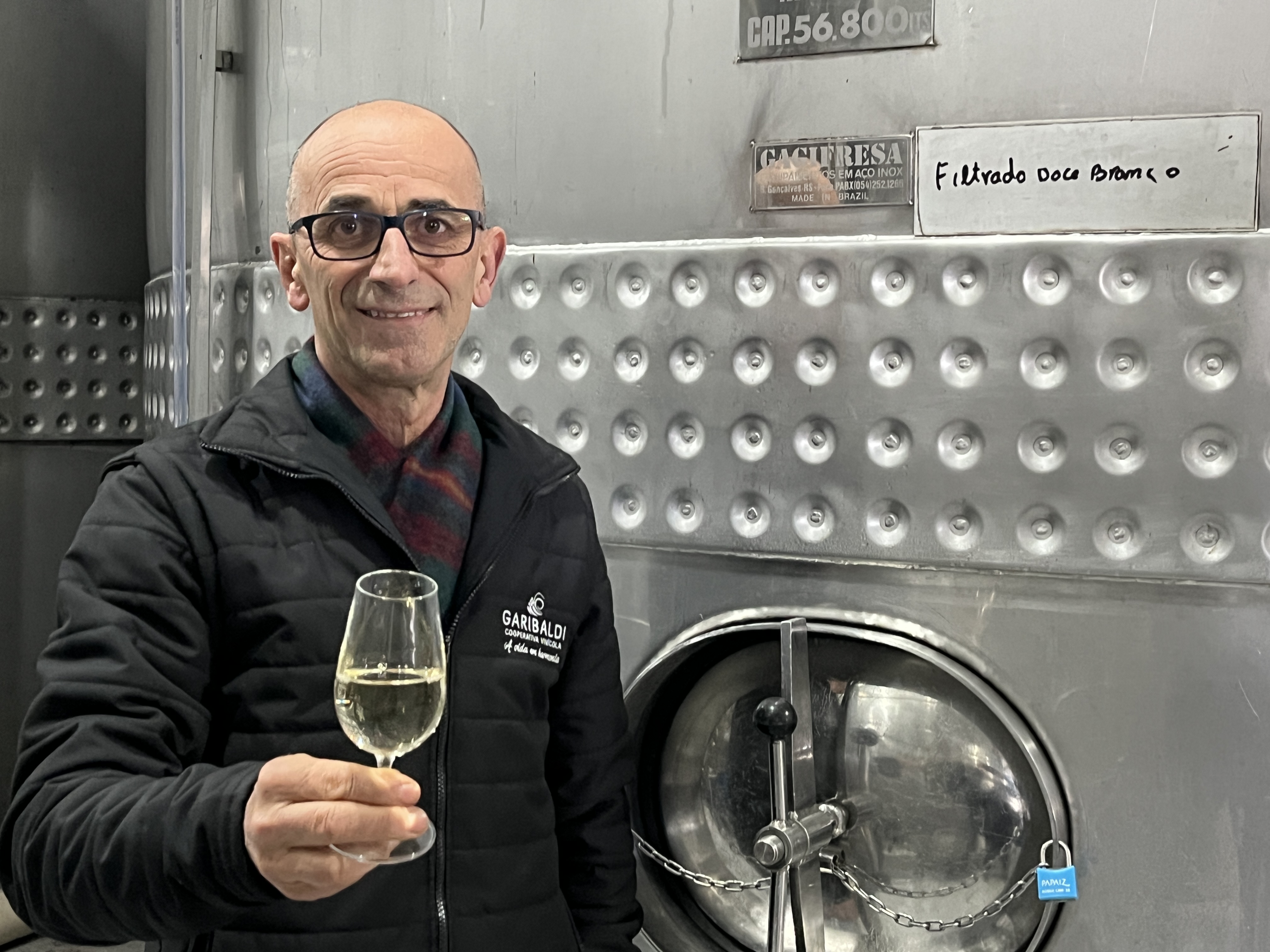 Jorge Cattani, gerente de produção da Cooperativa Vinícola Garibaldi - Crédito: Exata Comunicação, Bárbara Salvatti Jorge Cattani, gerente de produção da Cooperativa Vinícola Garibaldi - Crédito: Exata Comunicação, Bárbara Salvatti